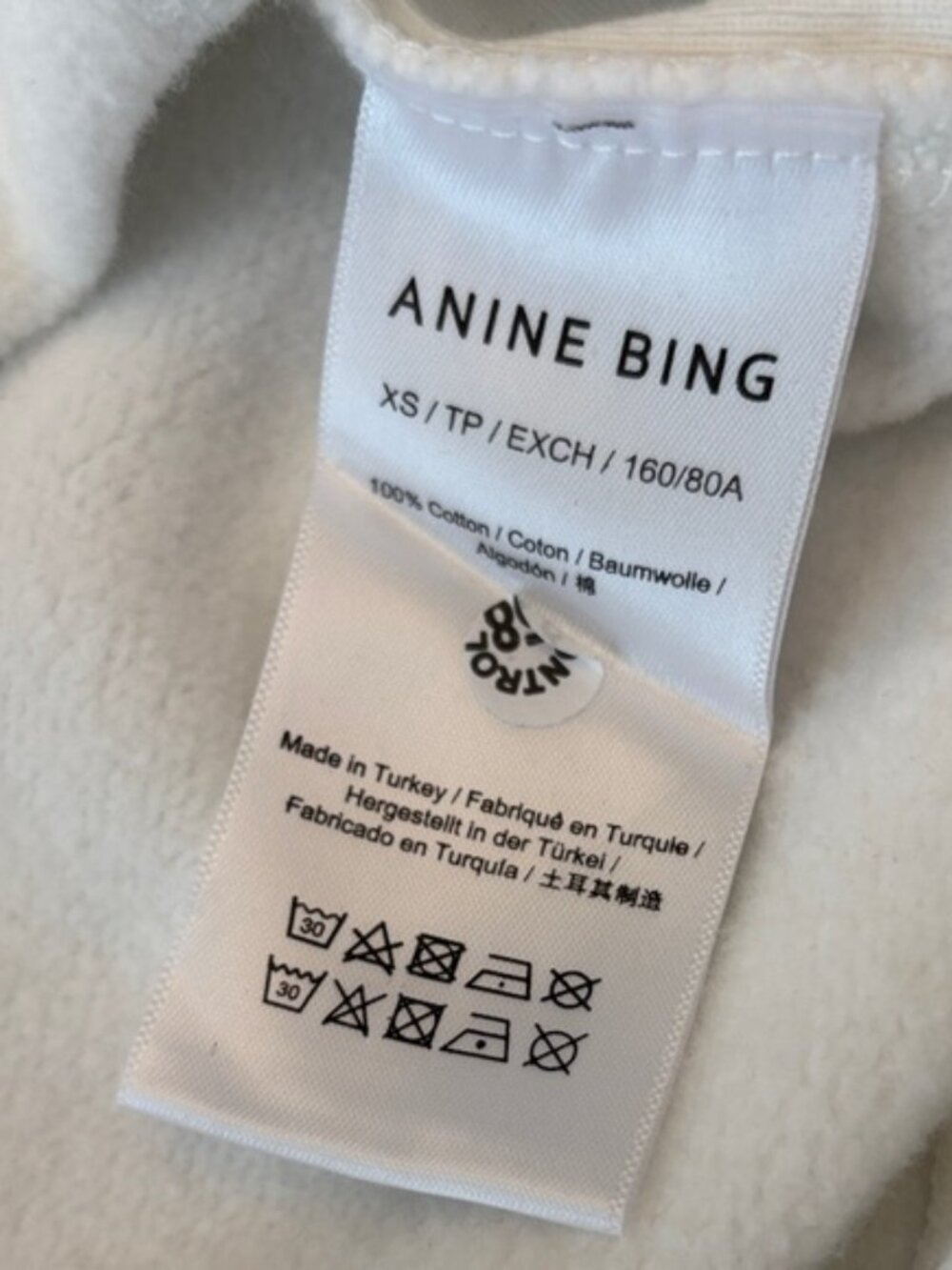 ANINE BING Jay Bing Oversized Short Sleeve Sweatshirt – Size XS – NWT - Picture 12 of 16